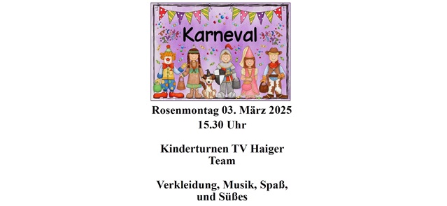 Karnvel im Kinderturnen