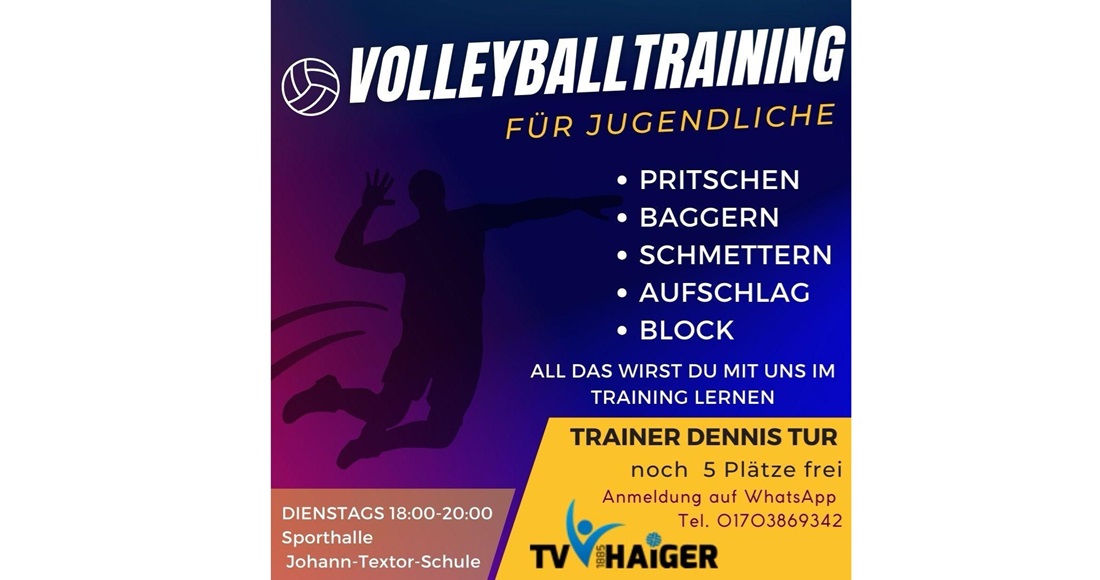 Volleyball für Jugendliche und junge Erwachsene
